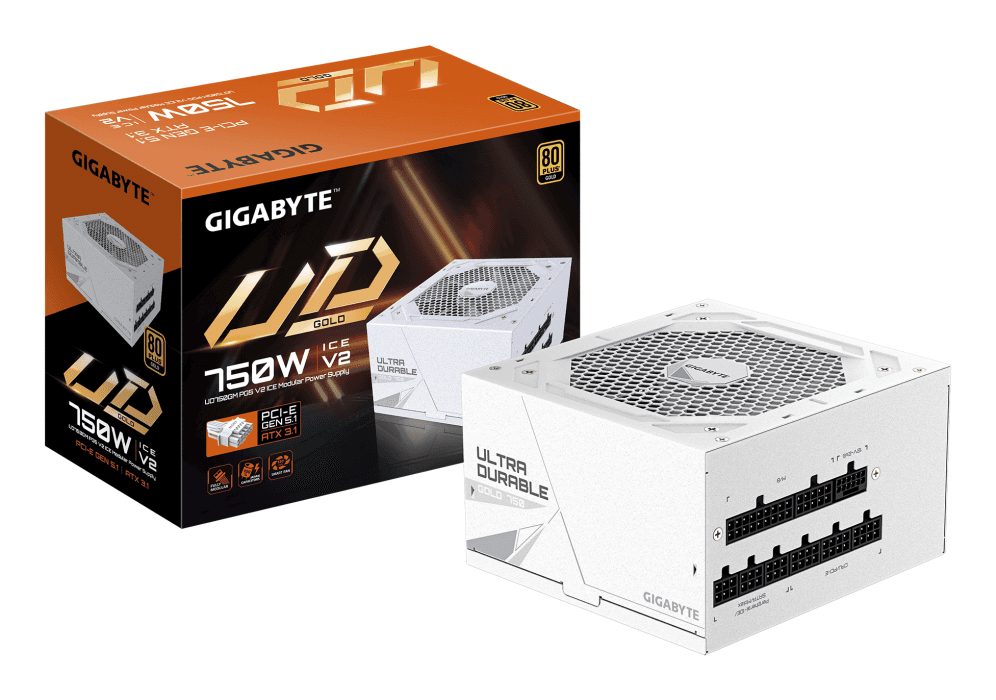 Fuente Gigabyte GP-UD750GM PG5 ICE 750W 80+ Gold Full Modular Blanca
