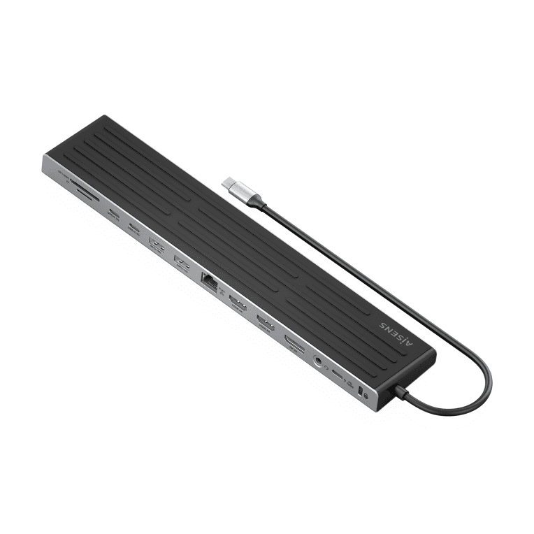 Hub Aisens 13 en 1 USB-C a 2xHDMI DP RJ45 SD Ranura Kensington — imagen 1