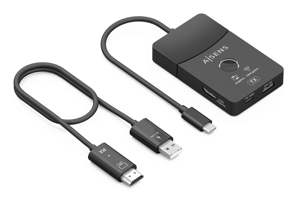 Hub Aisens USB-C a HDMI 1080P60Hz Inalambrico HDMI 4K60Hz 2USB-C USB PD 100W — imagen 1