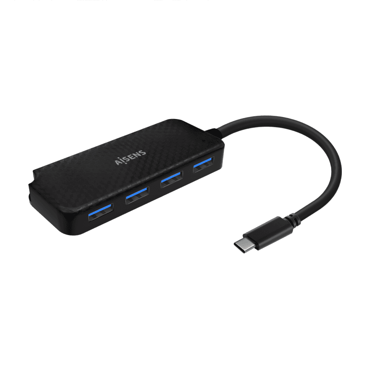 HubAisens USB 3.1 USB-C USB-C/M-4xTipo A/H Negro 15cm