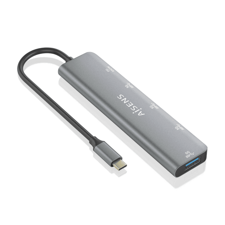 HubAisens USB 3.2 Gen1 USB-C/M-USB-C PD100W/H-USB-C/H-3xUSB-A/H