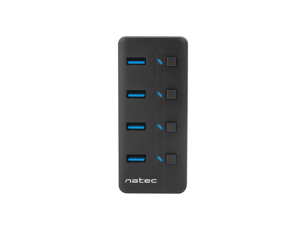 HubNatec Mantis 2 USB 3.0 4 Puertos On Off con Alimentador