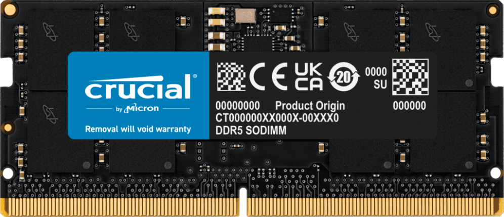 Memoria Crucial SODIMM DDR5 16GB 4800MHz CT16G48C40S5