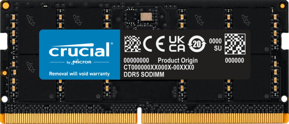 Memoria Crucial SODIMM DDR5 32GB 4800MHz CT32G48C40S5