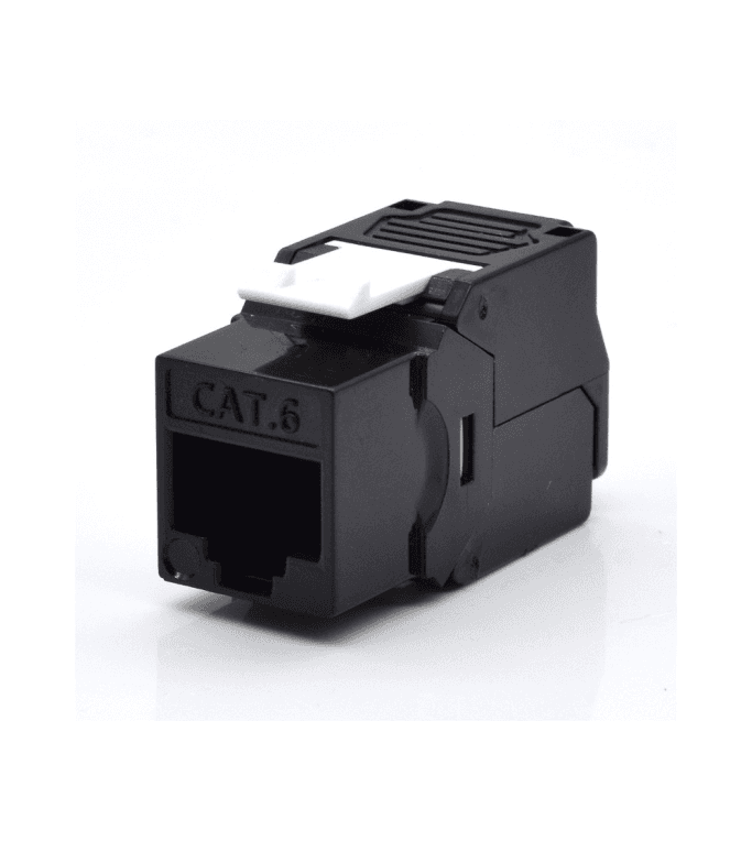 Módulo Keystone Cat.6 UTP Tool-Free Negro para Paneles de Conexión — imagen 1