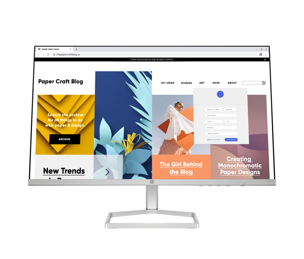 Monitor Hp 524sf S5 Fhd 24" Ips Hdmi Vga 100hz 5ms Plata — imagen 1