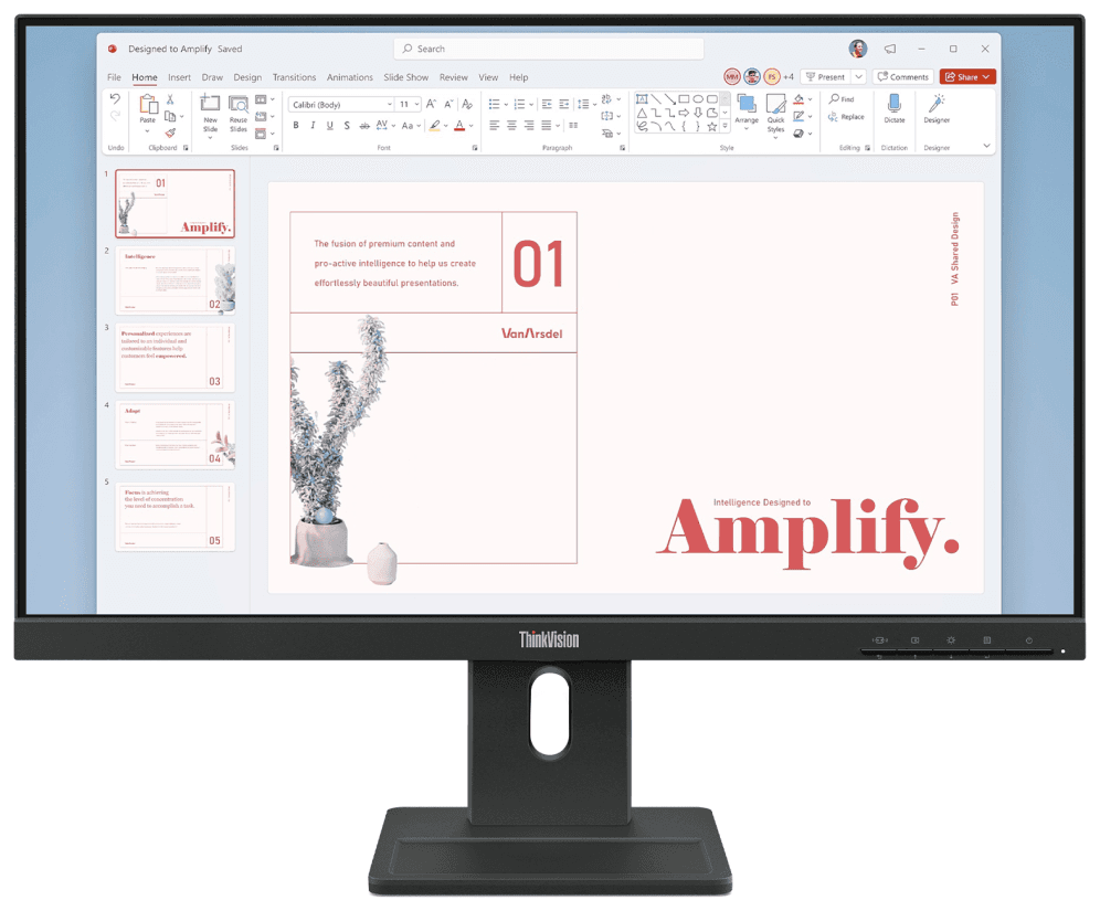 Monitor Lenovo ThinkVision E24-40 23,8" Full HD VGA HDMI DP Altavoces — imagen 1