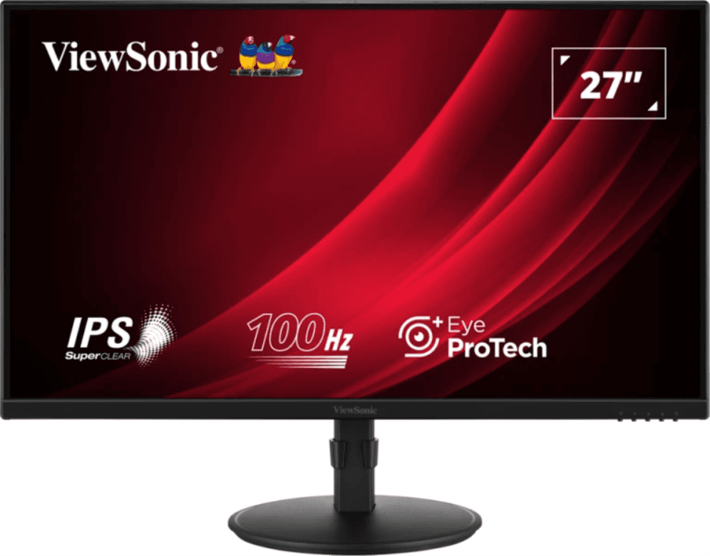 Monitor Viewsonic 27" Va2708-Hdj Fhd Ips Led Vga Hdmi Dp Ajustable Altura — imagen 1