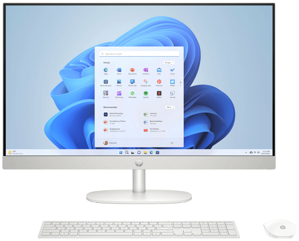 PC AIO HP 27-CR0128NS i5-1335U 16GB 512GB 27" W11H BLANCO — imagen 1