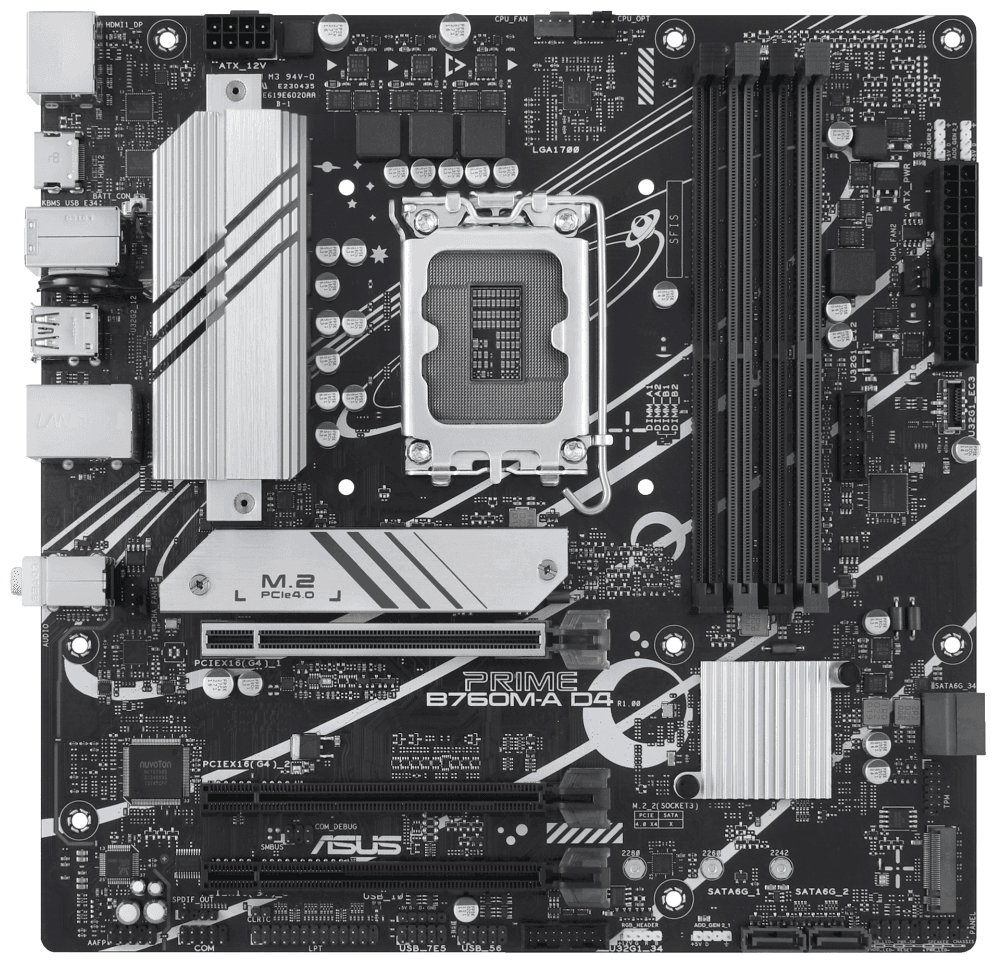 Placa Base Asus Prime B760M-A D4-CSM LGA1700 Micro-ATX 4xDDR4 — imagen 1