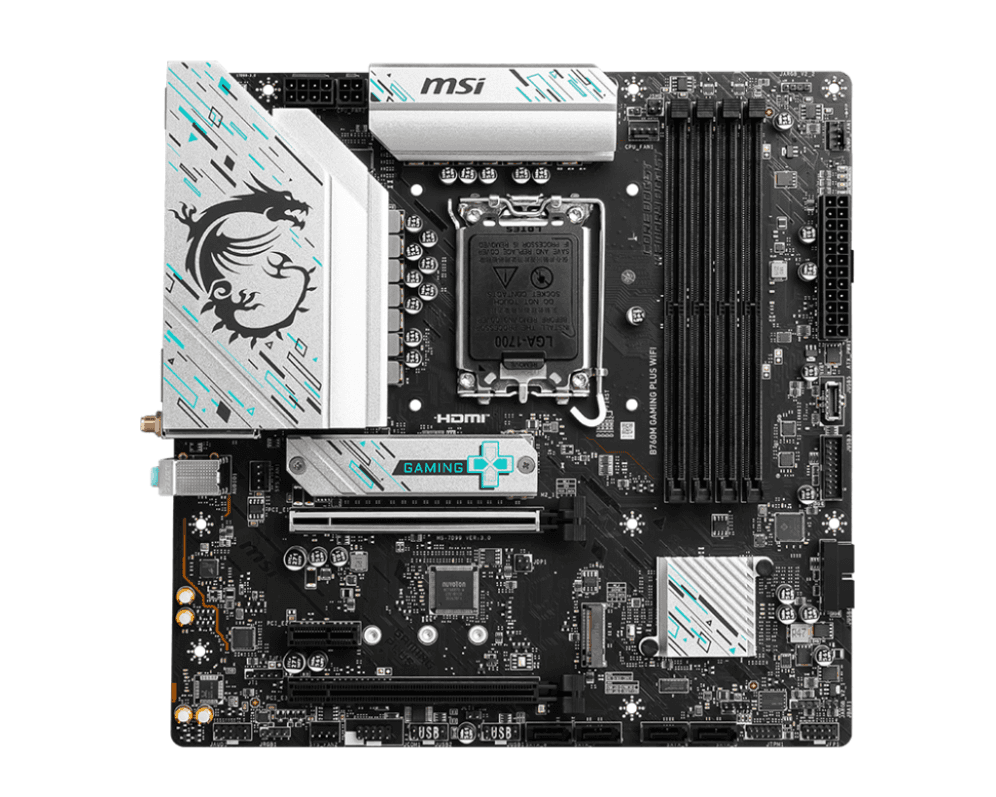 Placa Base MSI B760M GAMING PLUS WIFI LGA1700 Micro-ATX 4xDDR5 — imagen 1