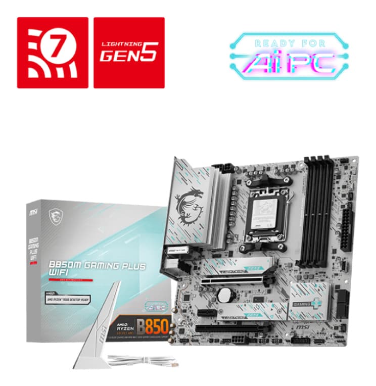Placa Base MSI B850M Gaming Plus WiFi AM5 Micro-ATX 4xDDR5