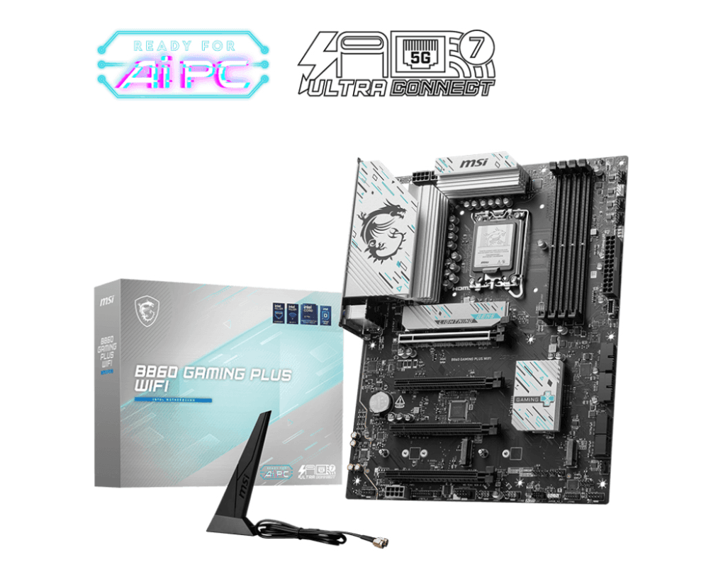 Placa Base MSI B860 Gaming Plus WiFi AM5 ATX 4xDDR5 — imagen 1