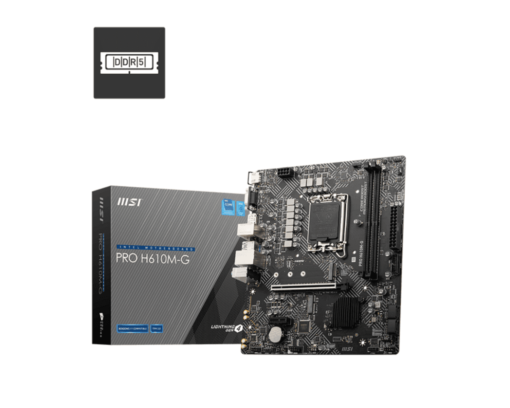 Placa Base MSI PRO H610M-G LGA1700 Micro-ATX 2xDDR5 — imagen 1