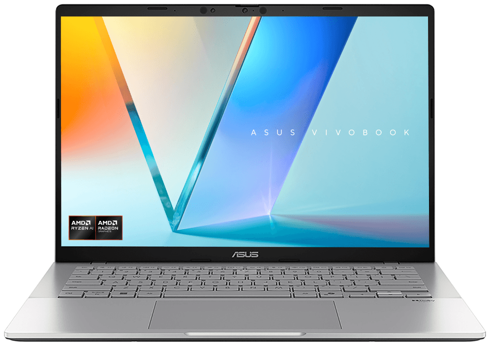 PORTATIL ASUS VIVOBOOK S14 M3407GA-SF010 AI R7 445 16GB 512GB 14"OLED FDOS PLATA — imagen 1