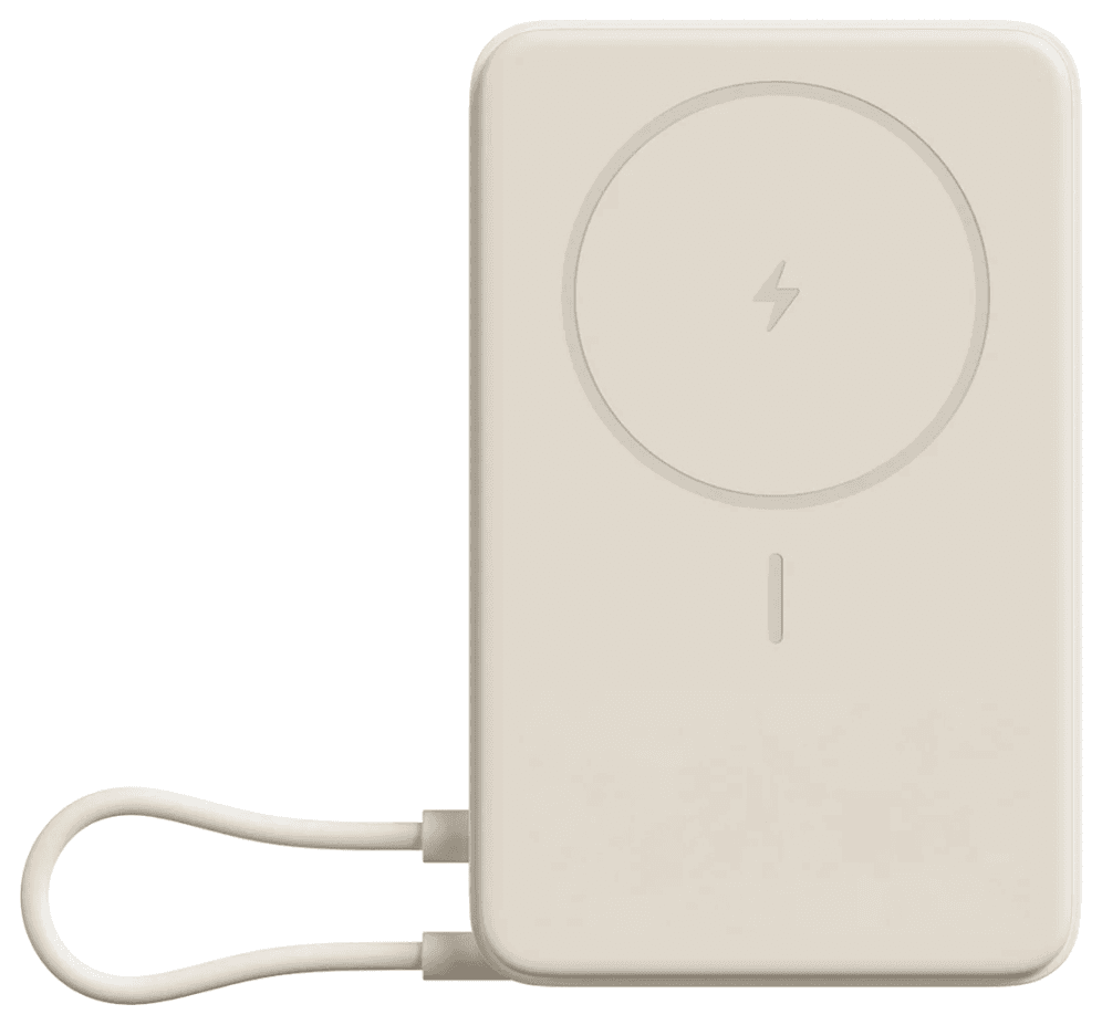 POWERBANK XIAOMI 33W MAGNETIC POWER BANK 10000 BUILT-IN STAND BEIGE — imagen 1
