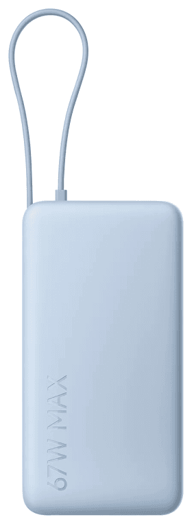 POWERBANK XIAOMI 67W POWER BANK 20000 INTEGRATED CABLE ICE BLUE — imagen 1