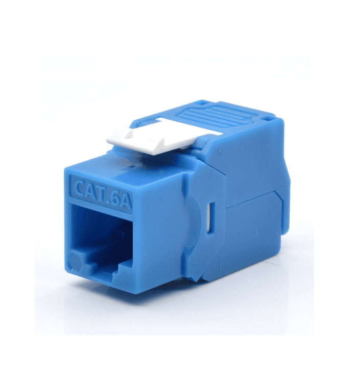 Presa Keystone WP Cat.6A UTP Tool-Less Color Azul para Organización de Red — imagen 1