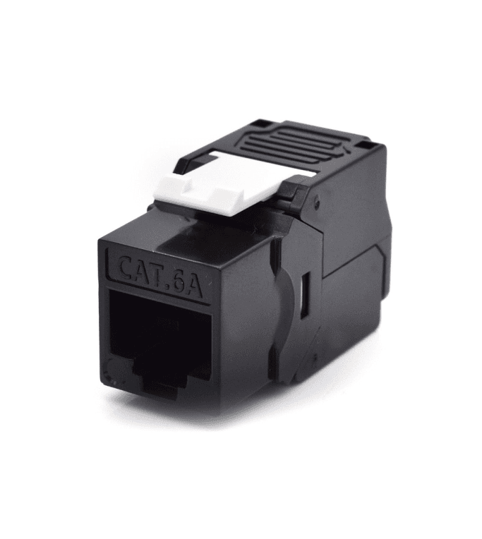 Presa Keystone WP Cat.6A UTP, Tool-Less, Color Negro — imagen 1