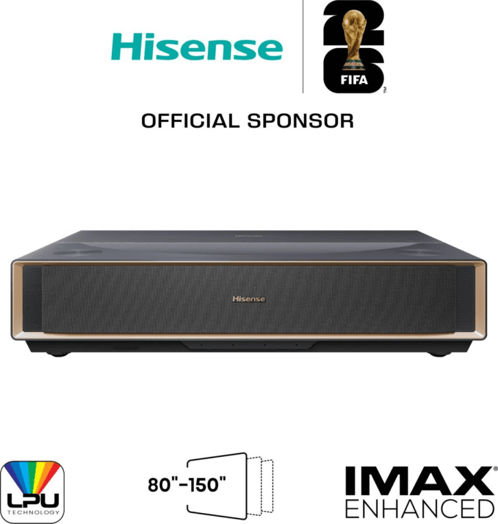 Proyector Laser Hisense PT1 4K UHD 2500 Lumenes HDR10+ Smart TV Tiro Corto