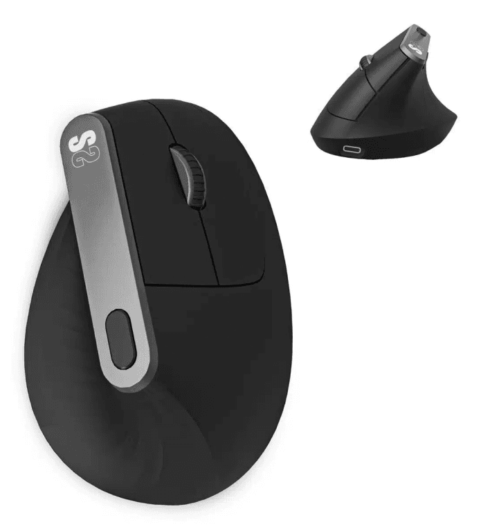 Ratón Ergonómico Subblim Nature Ergo Dual Negro Bluetooth Bateria Recargable — imagen 1