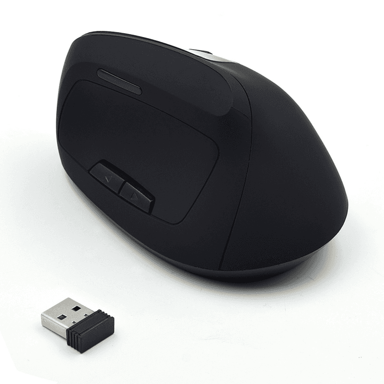 Ratón Ewent Ergonómico 1600DPI 5 Botones Negro RF Inalámbrico Batería Recargable — imagen 1