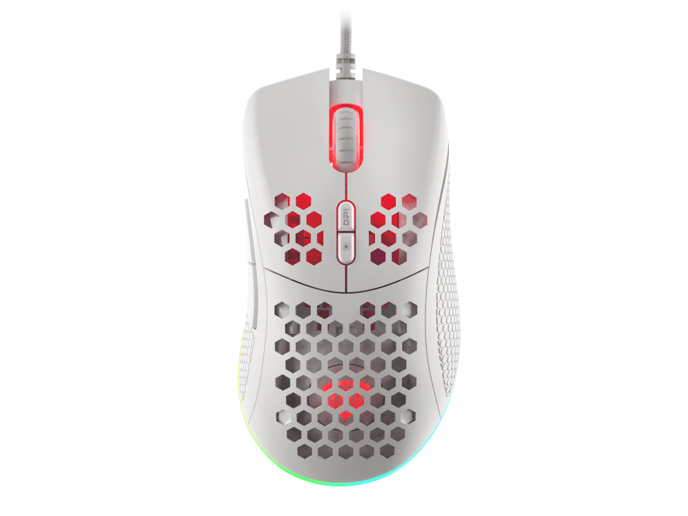 Ratón Gaming Genesis Krypton 555 RGB Sensor PMW3333 8000 DPI Blanco — imagen 1