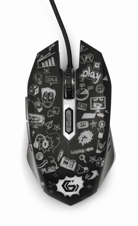Ratón Gembird MUS-6B-GRAFIX-01 Óptical 3600DPI Negro USB — imagen 1