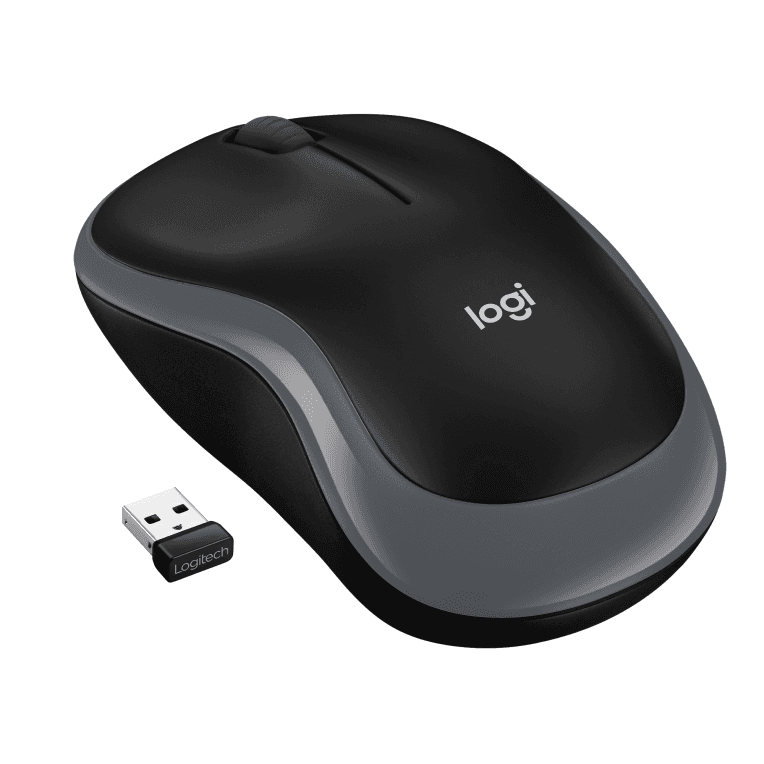 Ratón Logitech M185 Negro Gris RF Inalámbrico Pilas