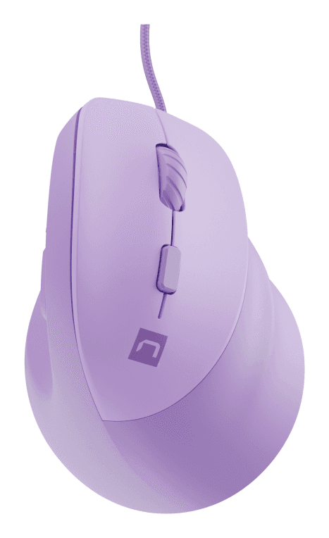 Ratón Natec Crake 2 Pro Vertical Diestro 12800 DPI Óptico Lavanda USB