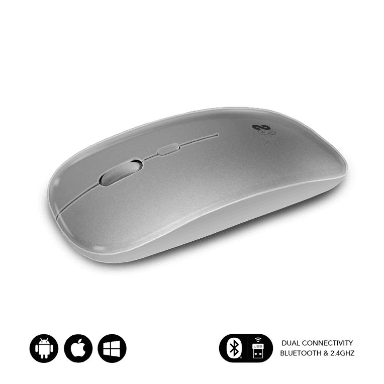 Ratón Subblim Dual Flat Silver Bluetooth Batería Recargable — imagen 1