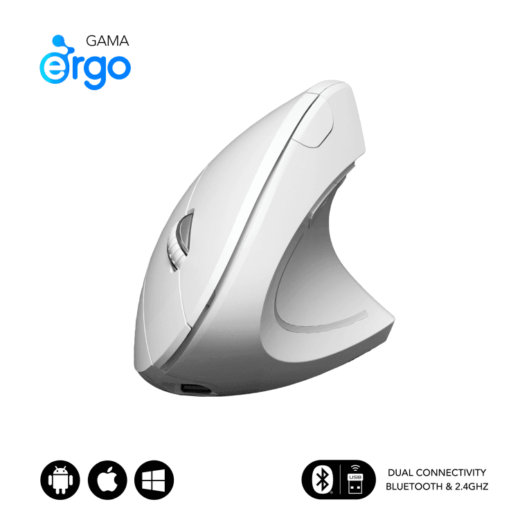Ratón Subblim Glide Ergo Dual Blanco Bluetooth Bateria Recargable — imagen 1