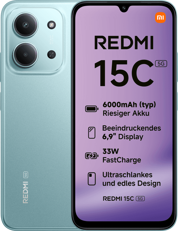 SmartPhone Xiaomi Redmi 15C 5G 4GB/128GB Mint Green — imagen 1