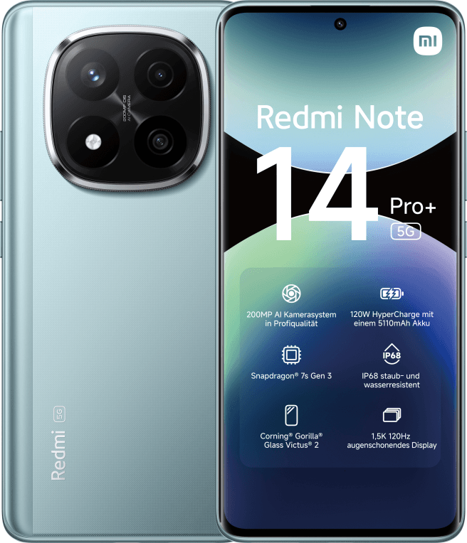 SmartPhone Xiaomi Redmi Note 14 Pro+ 5G 6.67 8GB 256GB Frost Blue — imagen 1
