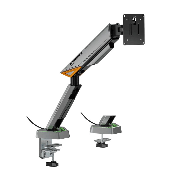 Soporte Aisens DT49TSRRGB-347 RGB Gaming Contrapeso Mesa Monitor 3 Piv 1 Brazo 17-49 Pulgadas — imagen 1