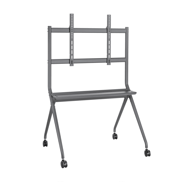 Soporte de Suelo Aisens FT86FE-143 con Ruedas y Bandeja para Pantalla 50-86"