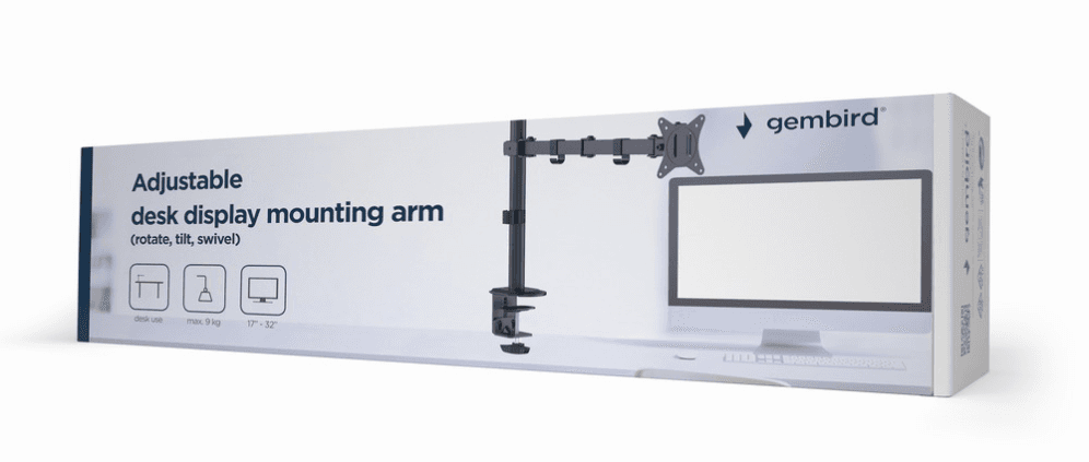 Soporte Gembird Adjustable Desk Mounting Arm Rotate Tilt Swivel 17-32 MA-D1-01 — imagen 1