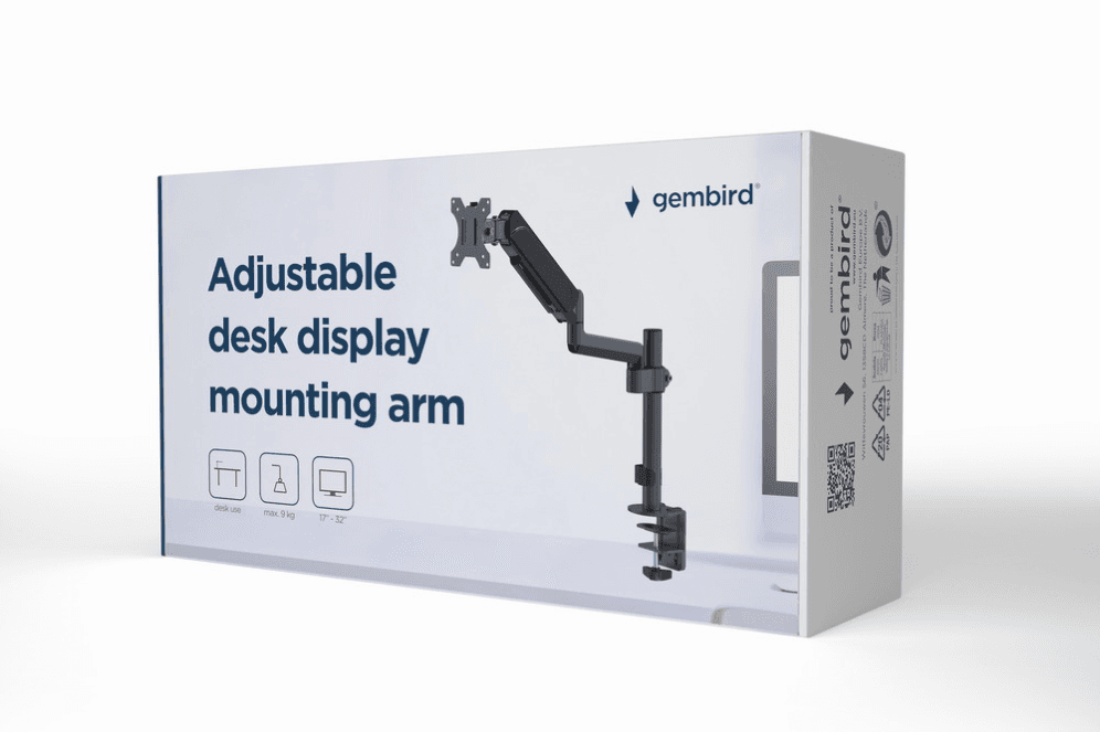 Soporte Gembird MA-DA1P-01 Escritorio Ajustable Pantalla 17-32 — imagen 1