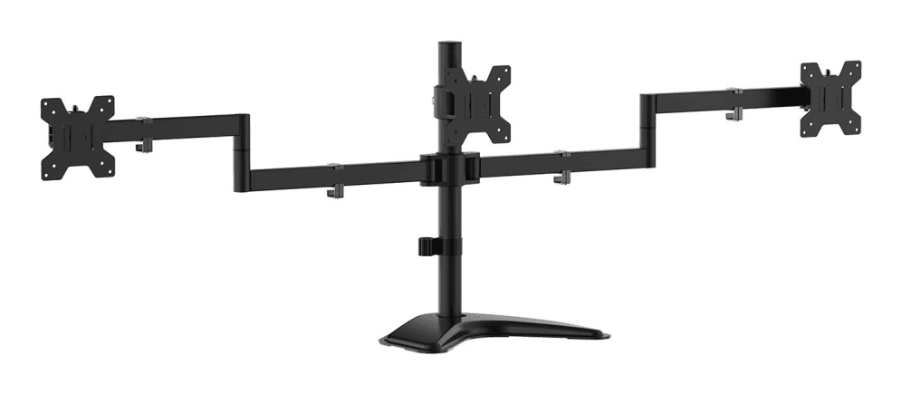 Soporte Monitor Aisens DT27TSR-287 Mesa Peana Gira Incli 3 Monitores 10kg 3 Piv 2 Brazos 13-27 Pulgadas — imagen 1