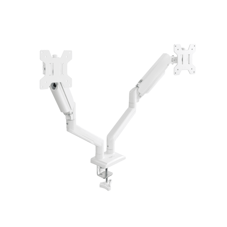 Soporte Tooq Mesa Pant. Gira Incli 2 Brazos 13-34 Blanco DB1434TNR-W — imagen 1