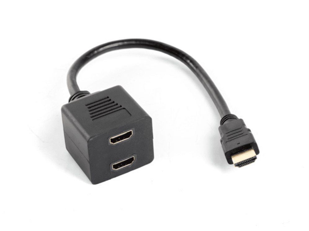 Splitter Lanberg AD-0019-BK AdaptadorHdmiMachoHembraX2Splitter20Cm — imagen 1