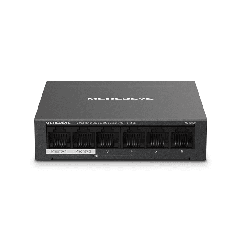 Switch Mercusys MS106LP 6 Puertos 10/100Mbps Y 4 Puertos PoE+ — imagen 1