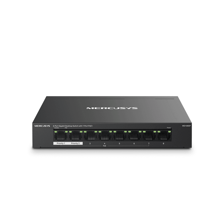 Switch Mercusys MS108GP 8 Puertos Gigabit 7 Puertos PoE+ — imagen 1