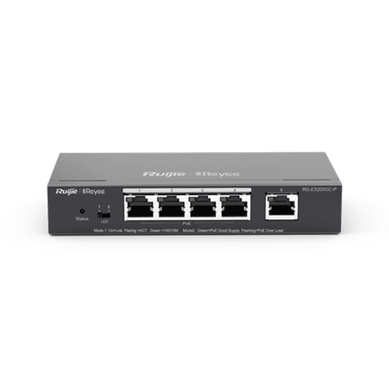 Switch Ruijie Reyee RG-ES205GC-P Gigalan 5p Cloud POE — imagen 1