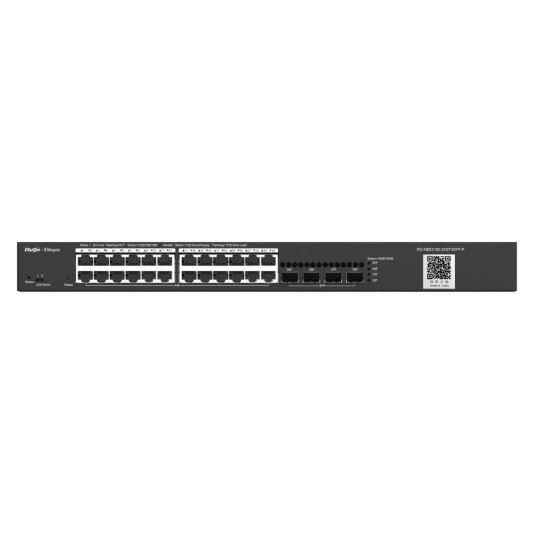 Switch Ruijie Reyee RG-NBS3100-24GT4SFP-P Gigalan 24p Sfp 4p Poe+ L2 Gestionable — imagen 1