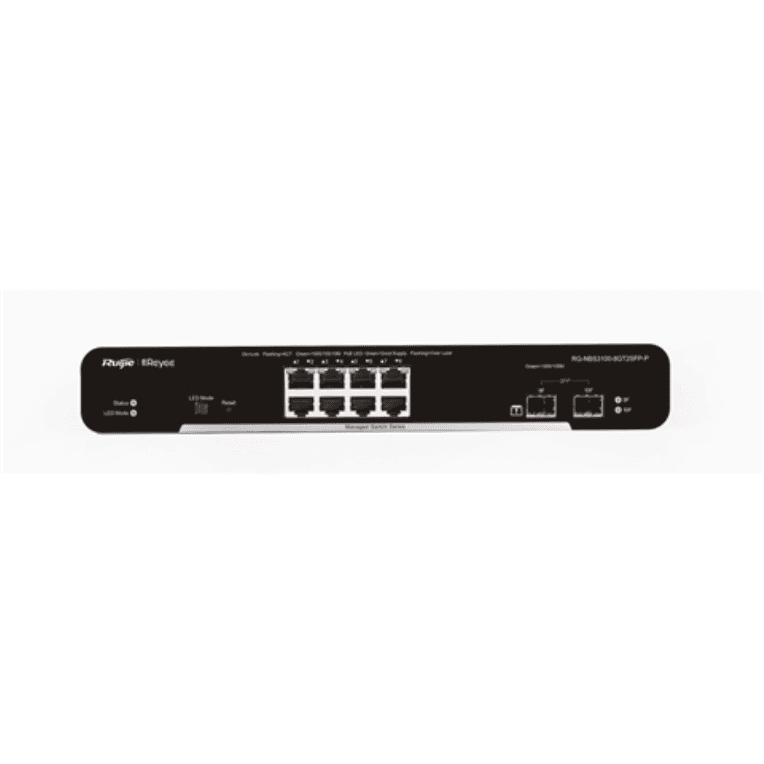 Switch Ruijie Reyee RG-NBS3100-8GT2SFP-P Gigalan 8p Sfp 2p Poe+ L2 Gestionable — imagen 1
