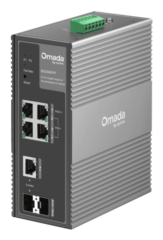 Switch TP-Link IES206GPP Omada 6-Port Industrial Easy Managed — imagen 1