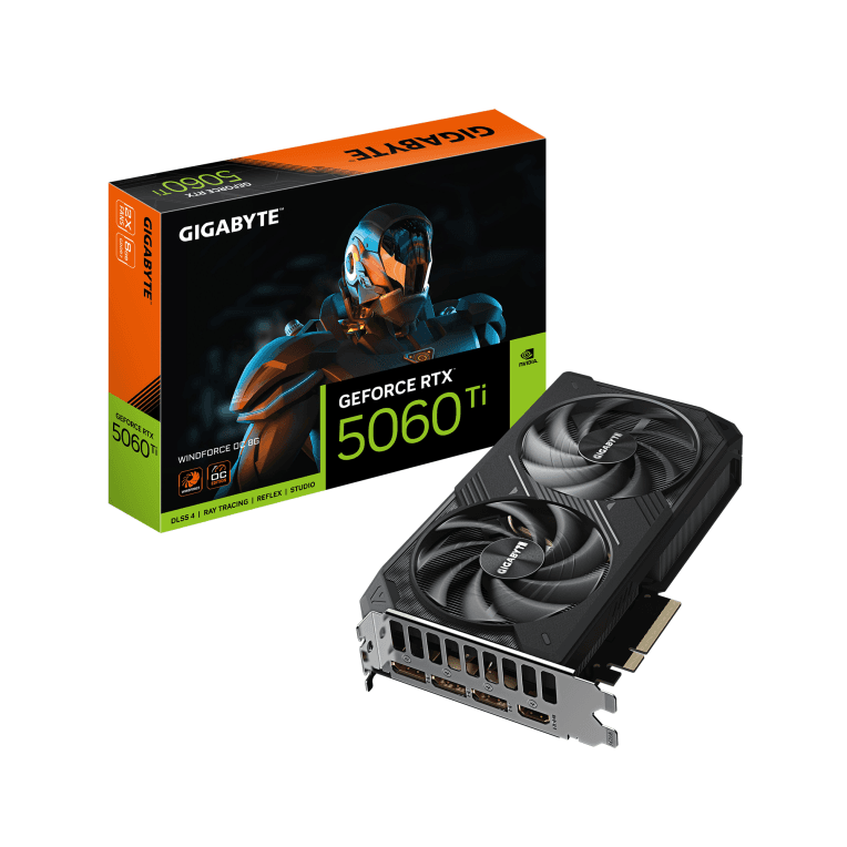 Tarjeta Gráfica Gigabyte RTX 5060 Ti Windforce OC 8GB GDDR7 — imagen 1