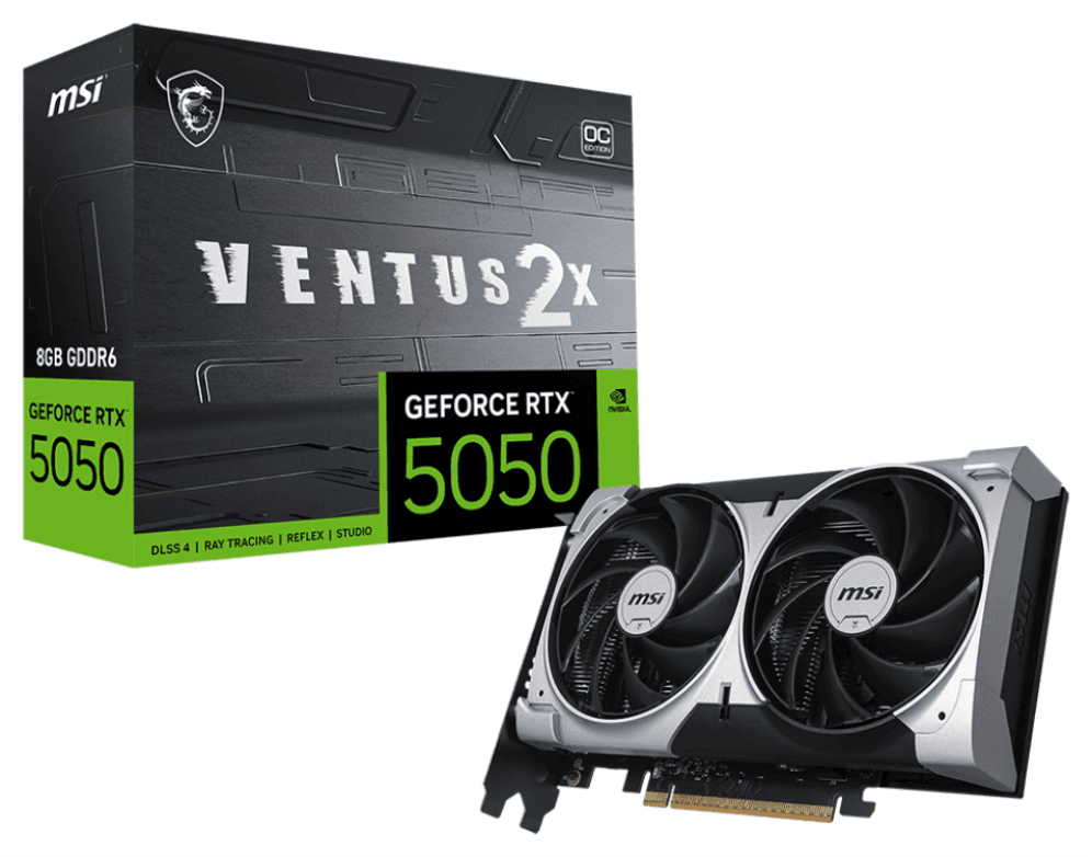 Tarjeta Gráfica MSI GeForce RTX 5050 8Gb GDDR6 Ventus 2x OC — imagen 1