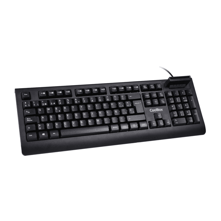Teclado Coolbox COO-TEC04DNI Lector DNIe 4.0 USB Negro